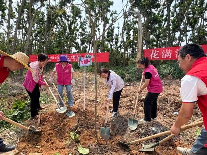 巾帼聚力添新绿！广东各级妇联同植幸福树(图5)