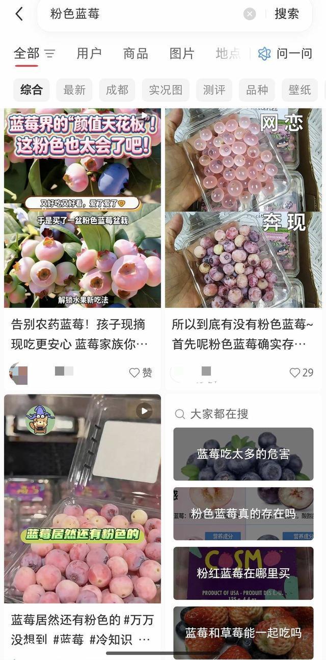 蓝莓也有粉色的？ 专家：真的存在但营养价值不能通过颜色少见来判断